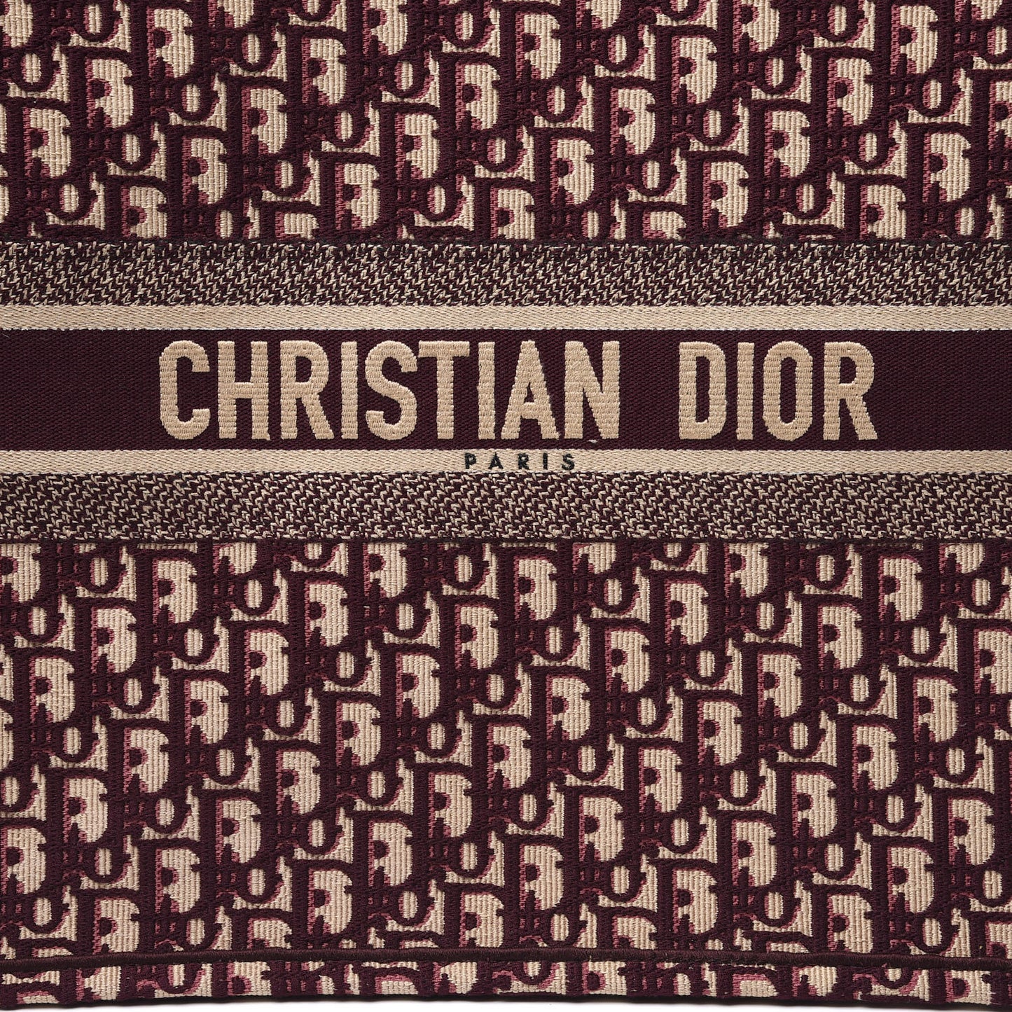 Oblique Large Book Tote Burgundy Multicolor