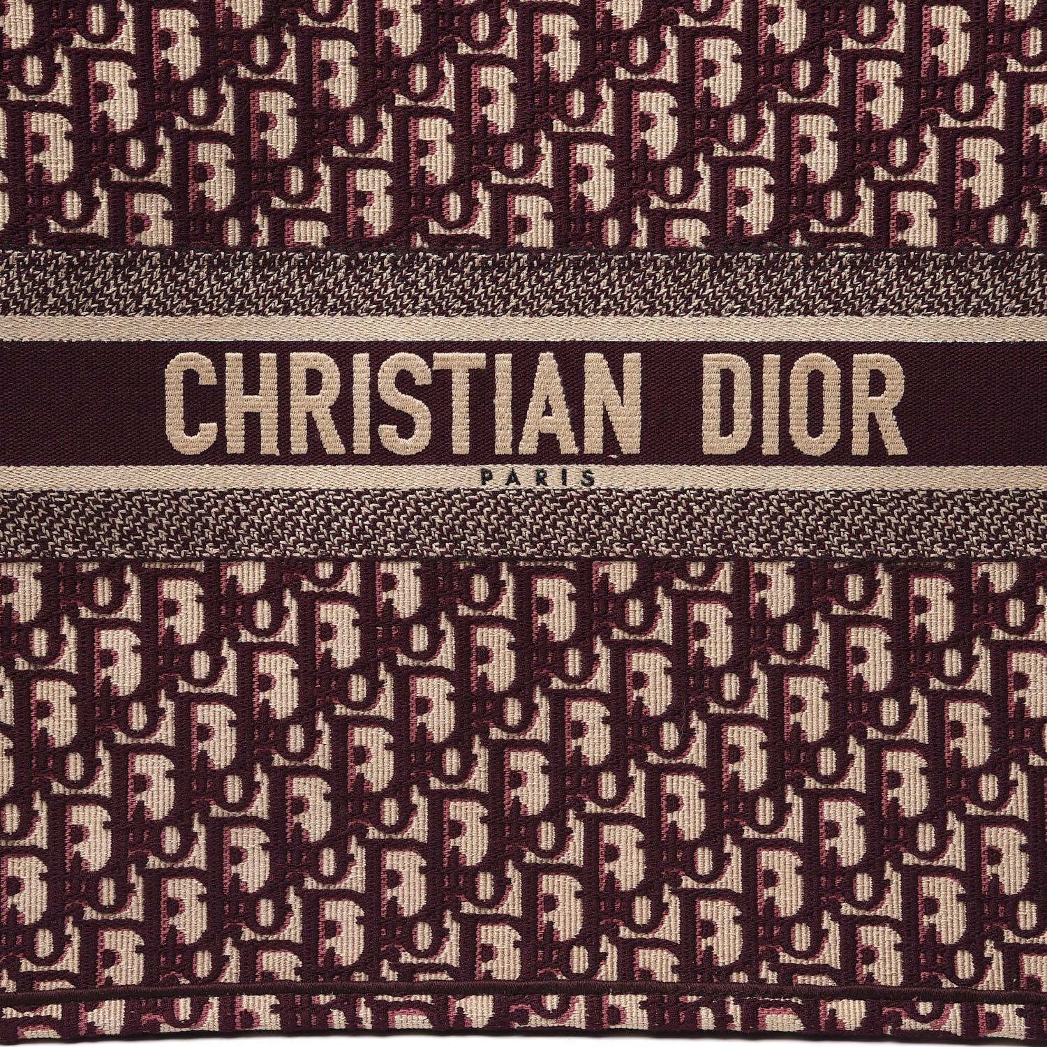 Christian Dior Oblique Large Book Tote Burgundy Multicolor 12 of 13