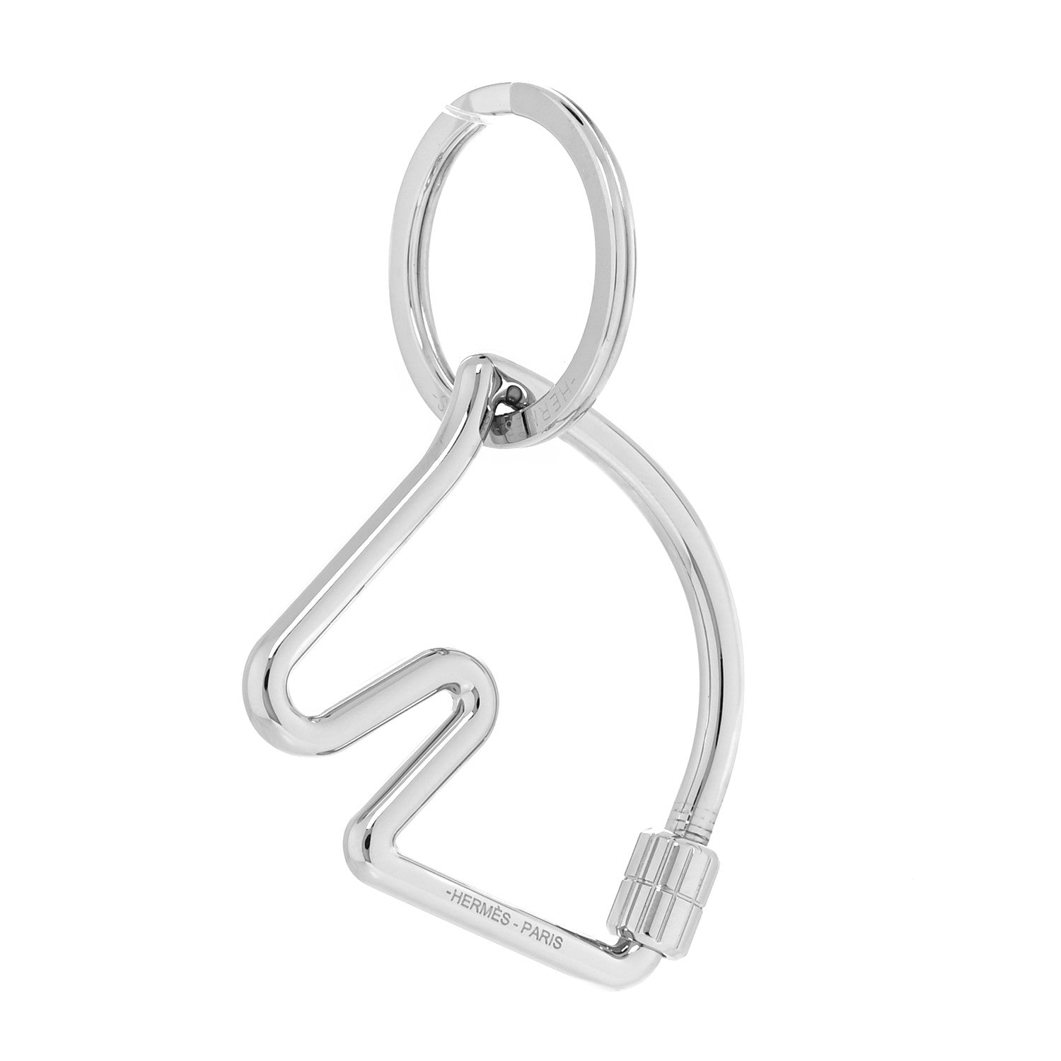 Hermes Palladium Cheval Key Ring 1 of 5