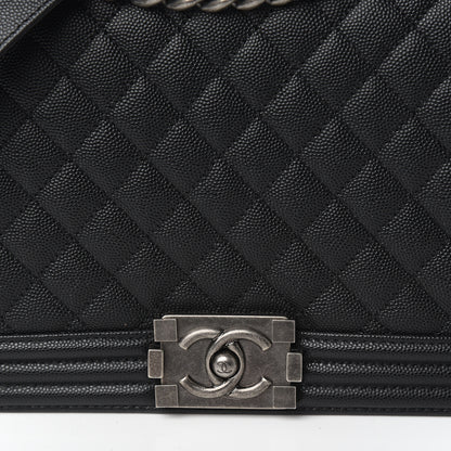 Chanel Caviar Quilted New Medium Boy Flap Black 7 of 9