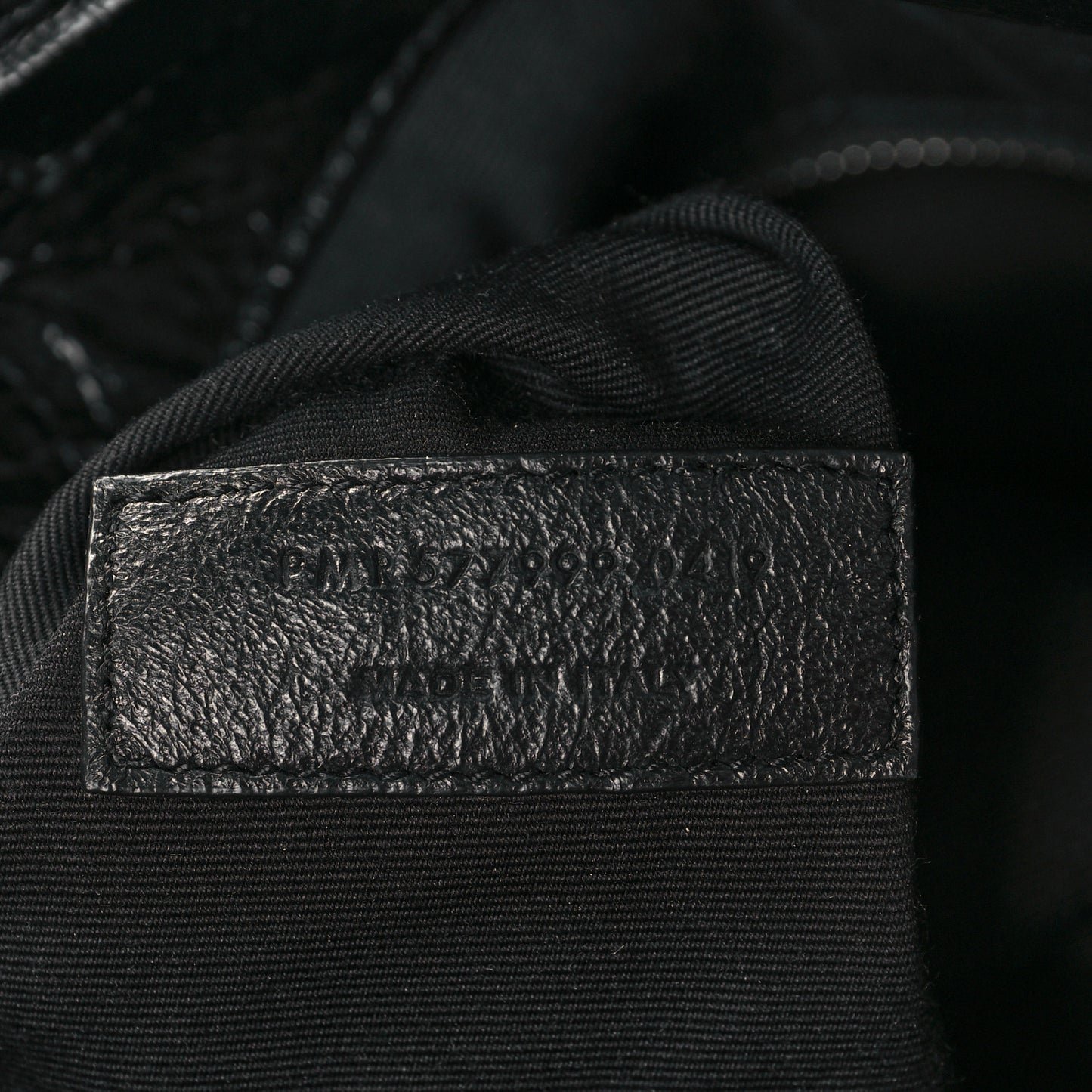 Crinkled Calfskin Matelasse Monogram Medium Niki Shopper Tote Black