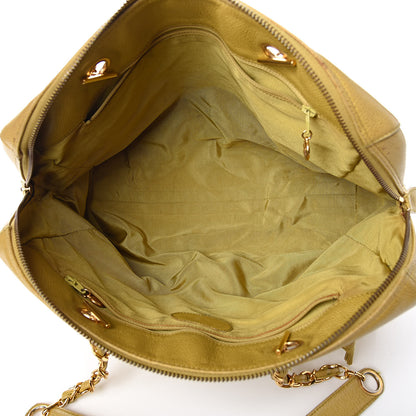 Chanel Caviar Large CC Shoulder Bag Chartreuse 5 of 17