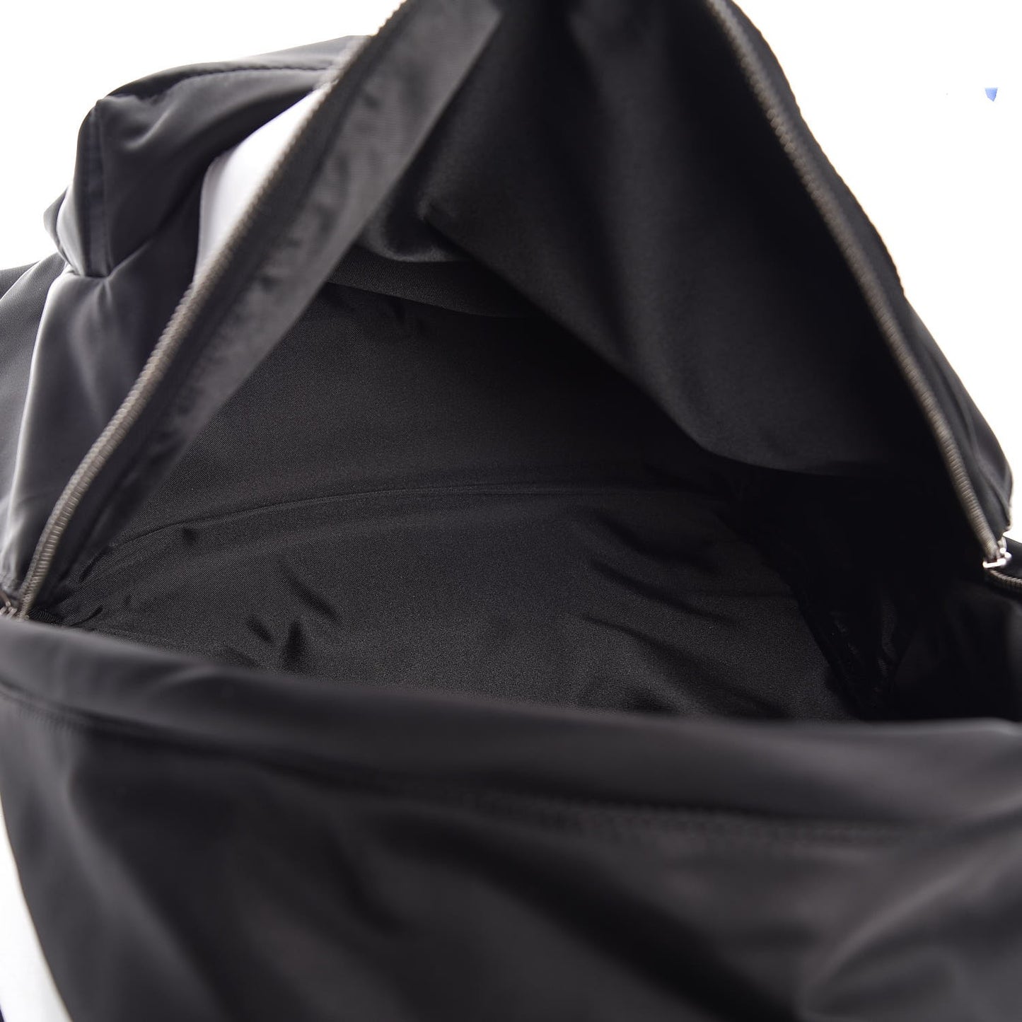 Nylon Logo Urban Backpack Black White