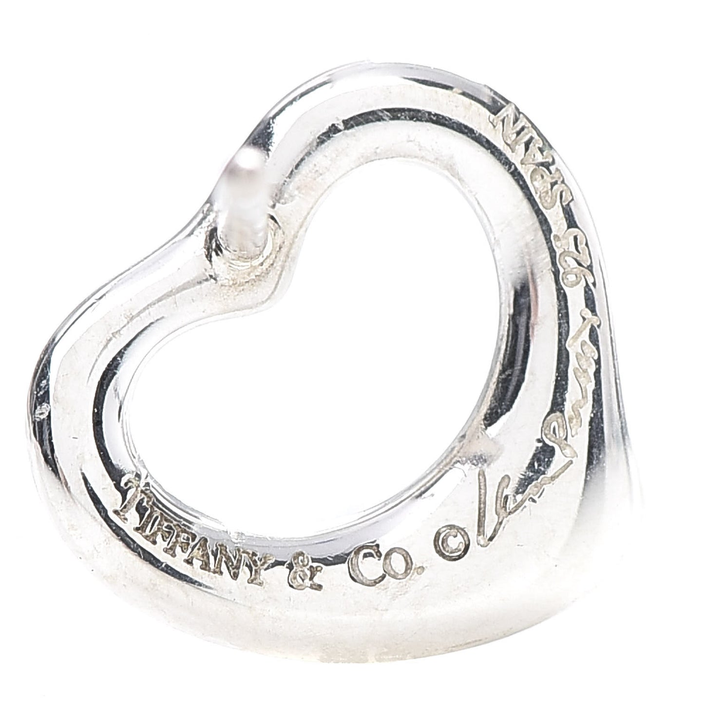 Sterling Silver 11mm Elsa Peretti Open Heart Earrings