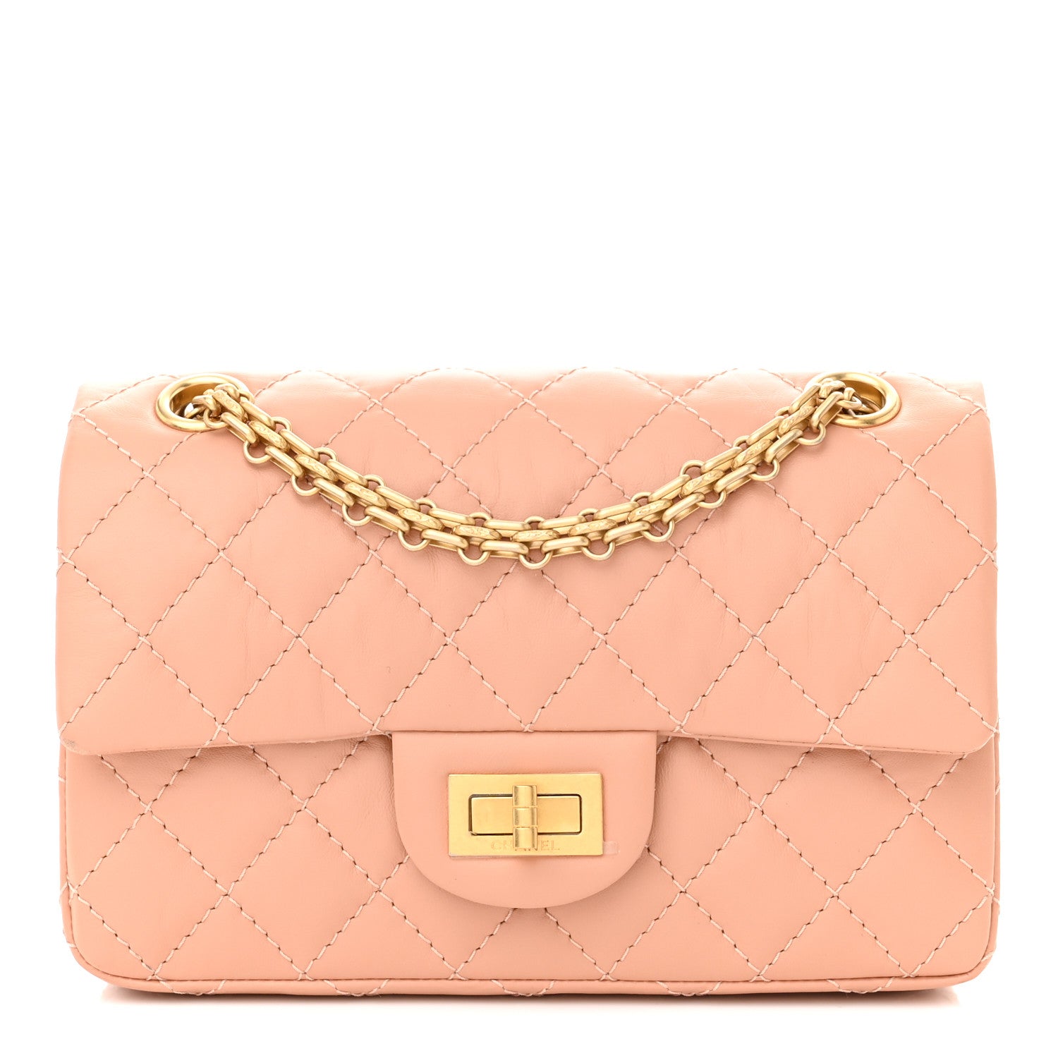 Chanel Aged Calfskin Quilted 2.55 Reissue Mini Flap Beige 1 of 10