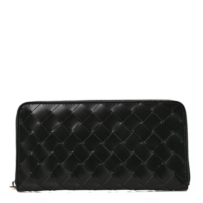Bottega Veneta Nappa Intrecciato Zip Around Wallet Black 1 of 8