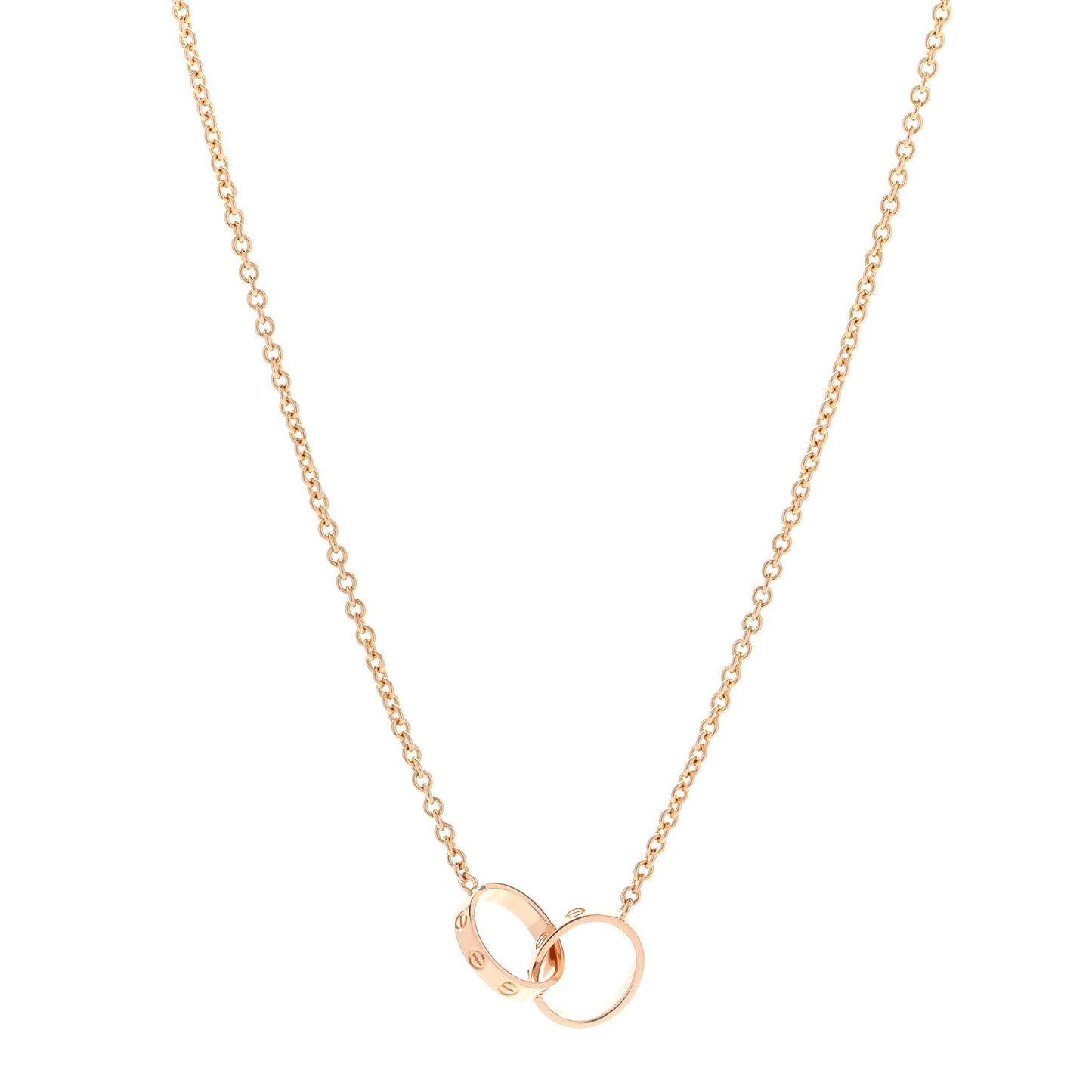 18K Pink Gold Interlocking LOVE Necklace