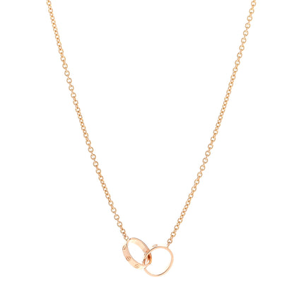 Cartier 18K Pink Gold Interlocking LOVE Necklace 1 of 5