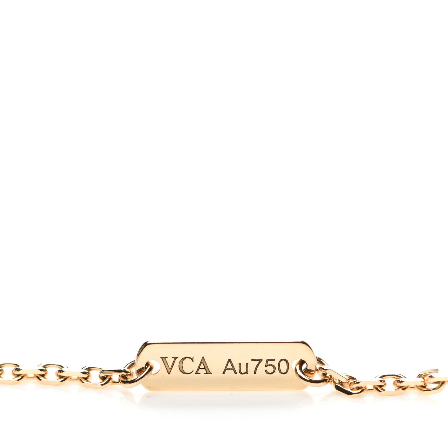 18K Yellow Gold Carnelian Vintage Alhambra Pendant Necklace