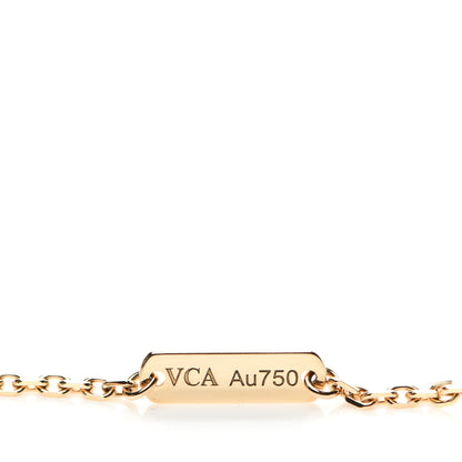 Van Cleef & Arpels 18K Yellow Gold Carnelian Vintage Alhambra Pendant Necklace 4 of 6