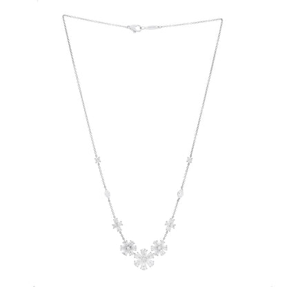 Harry Winston Platinum Diamond Forget-Me-Not Multi Motif Pendant Necklace 3 of 6