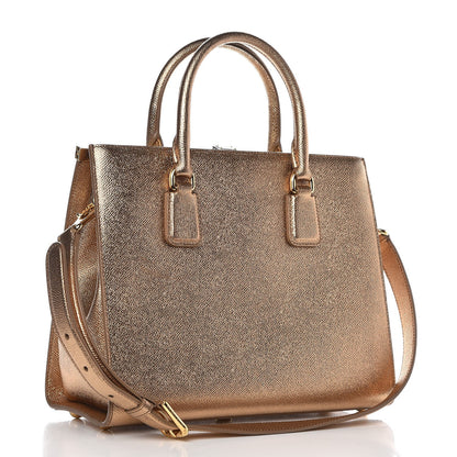 Dolce & Gabbana Metallic Dauphine Medium Frame Tote Gold 4 of 9