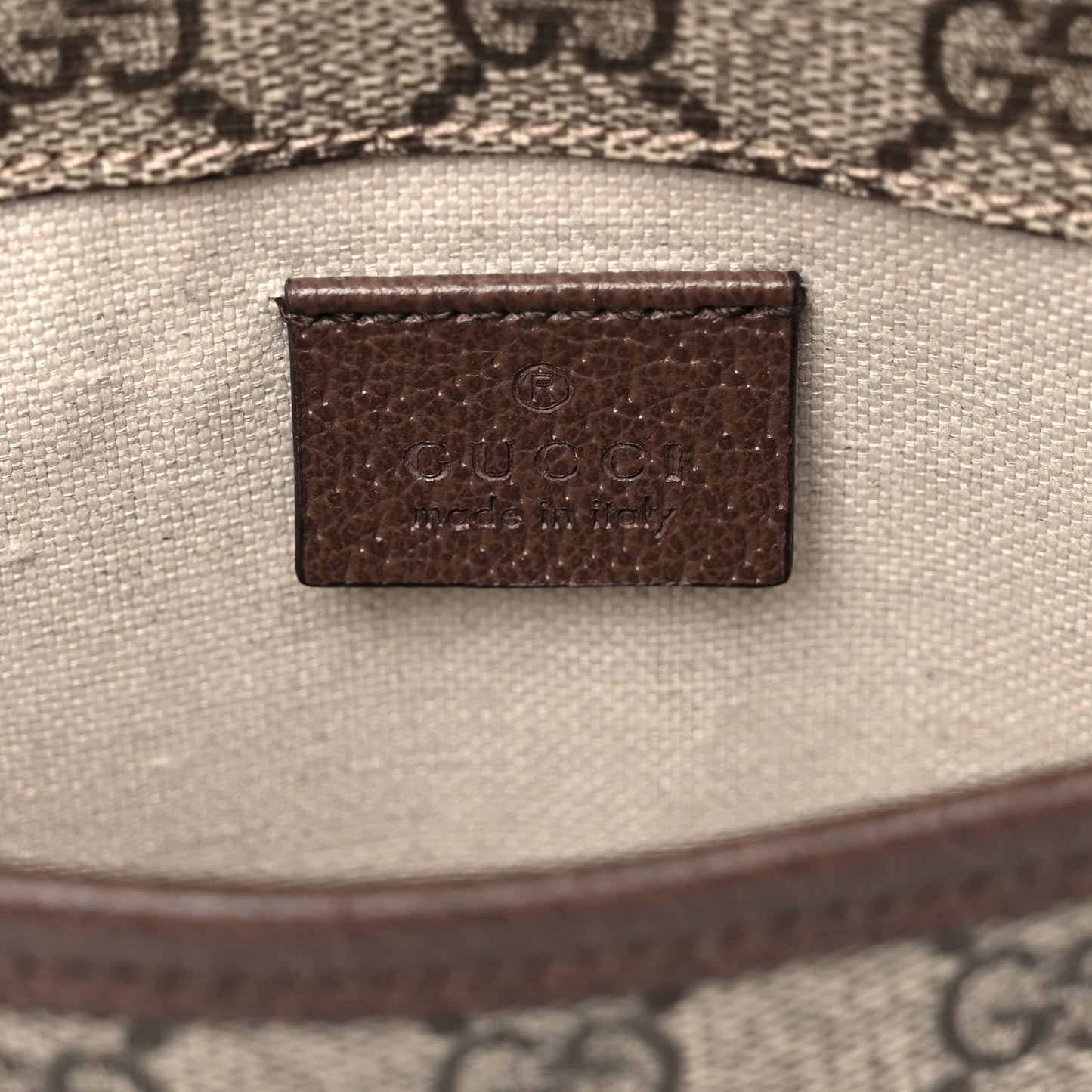 GG Supreme Monogram Neo Vintage Web Belt Bag Brown