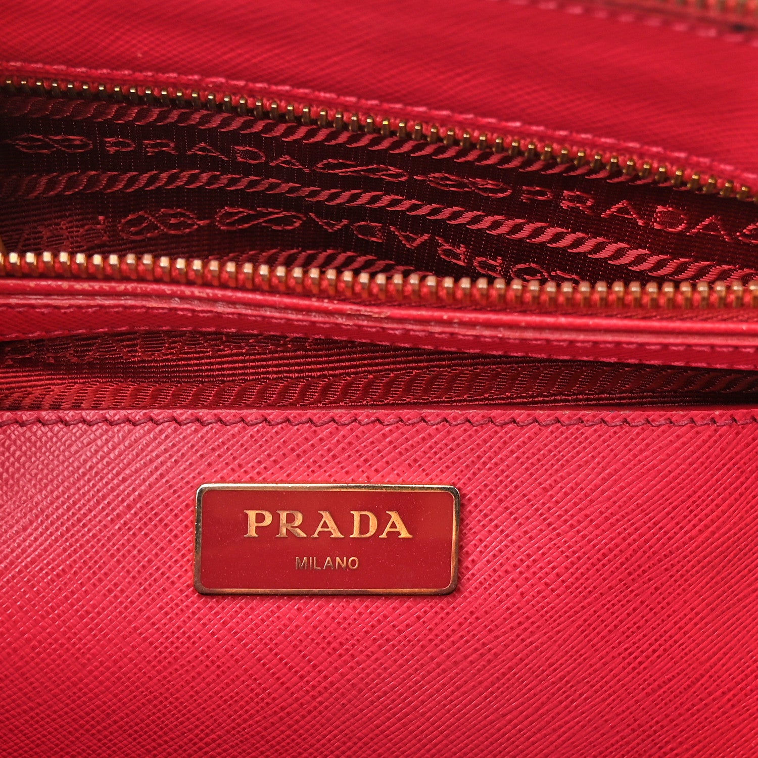 Prada Saffiano Medium Galleria Double Zip Tote Peonia 6 of 15