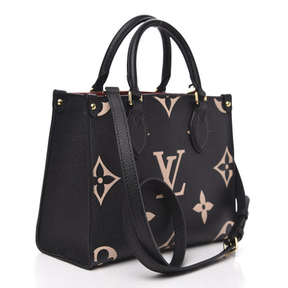 Louis Vuitton Empreinte Monogram Giant Onthego PM Black Beige 3 of 10