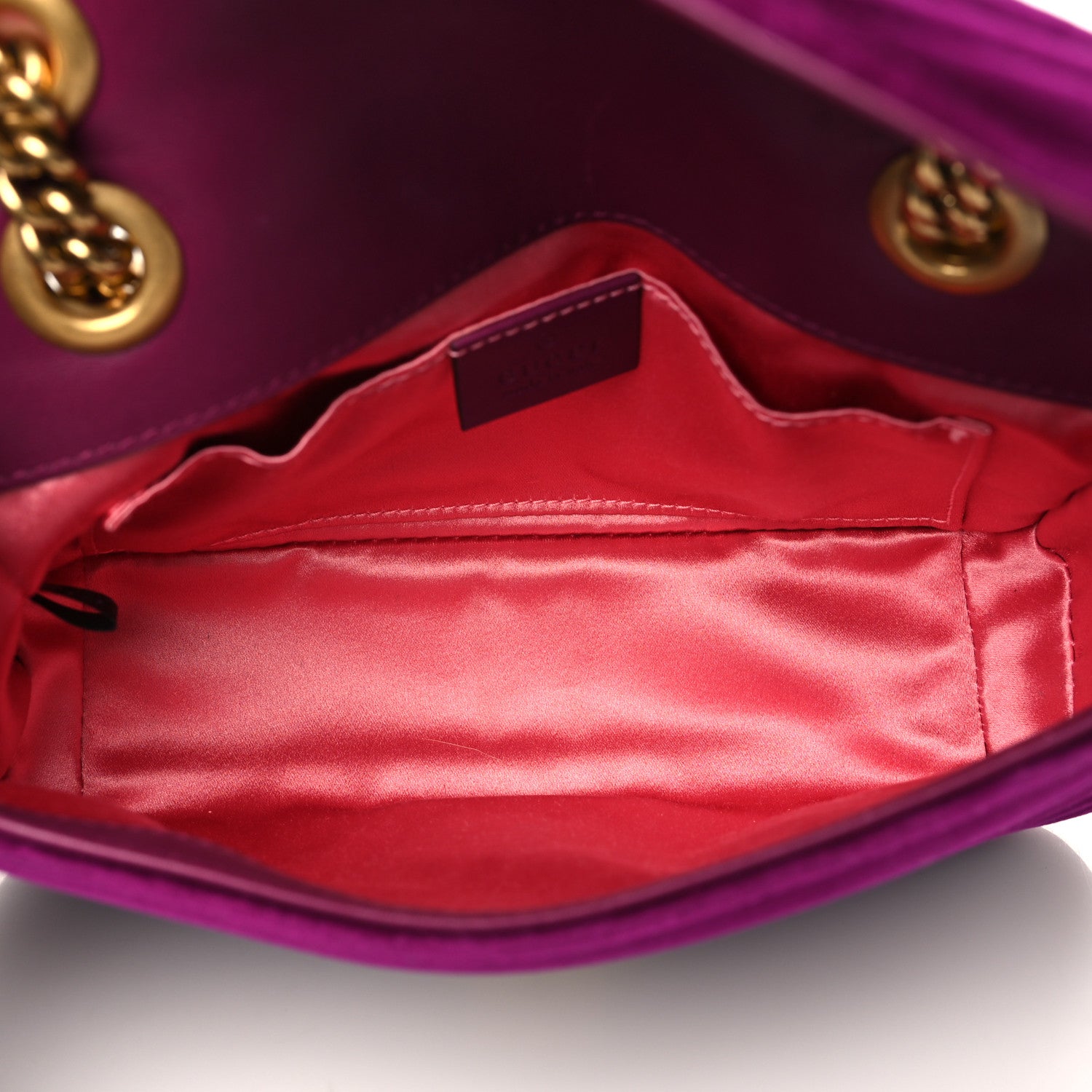 Gucci Velvet Matelasse Mini GG Marmont Shoulder Bag Fuchsia Violet Cyclamen 5 of 6