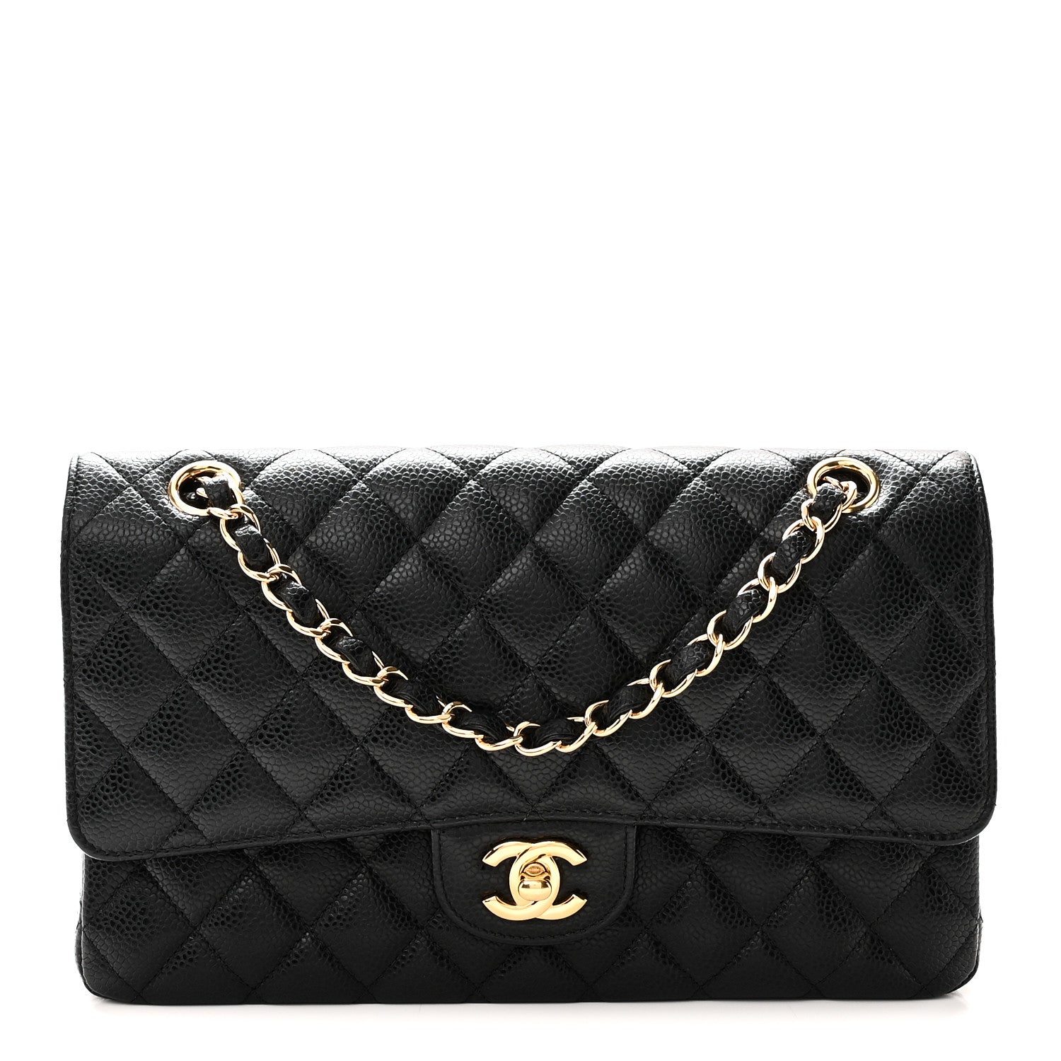 Chanel Caviar Quilted Medium Double Flap Black 1 of 10