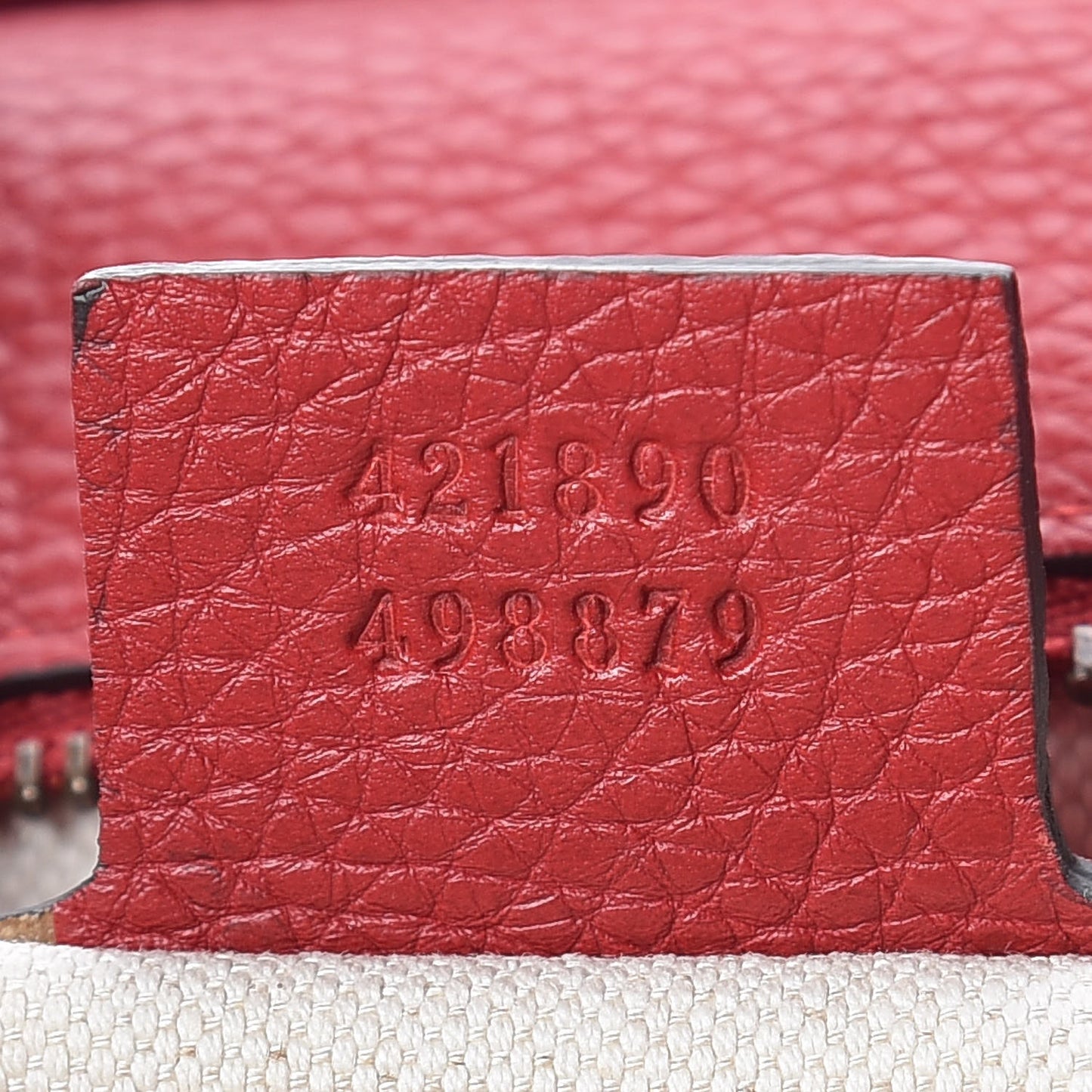 Calfskin Small GG Marmont Top Handle Bag Vulcanic Red