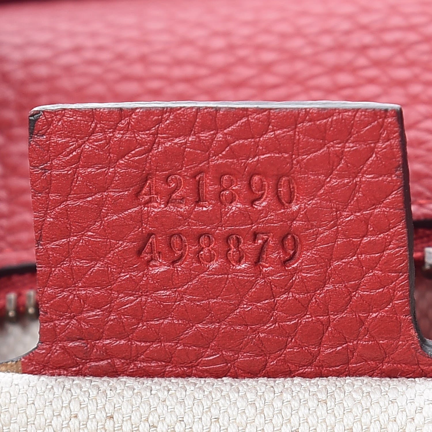 Gucci Calfskin Small GG Marmont Top Handle Bag Vulcanic Red 10 of 10