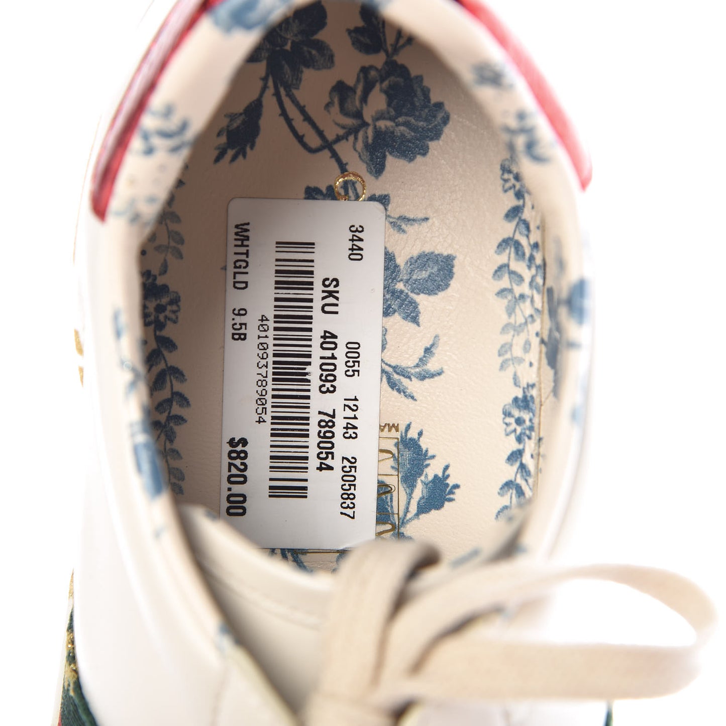 X SEGA Calfskin Ayers Web Guccy Womens Ace Sneakers 39.5 White