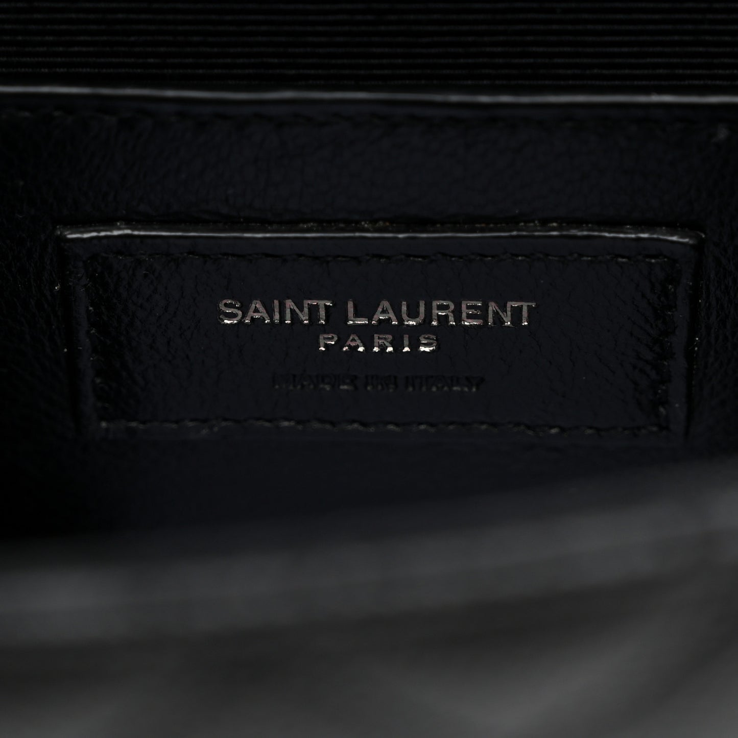 Grain De Poudre Textured Mixed Matelasse Triquilt Small Monogram Monochrome Satchel Black