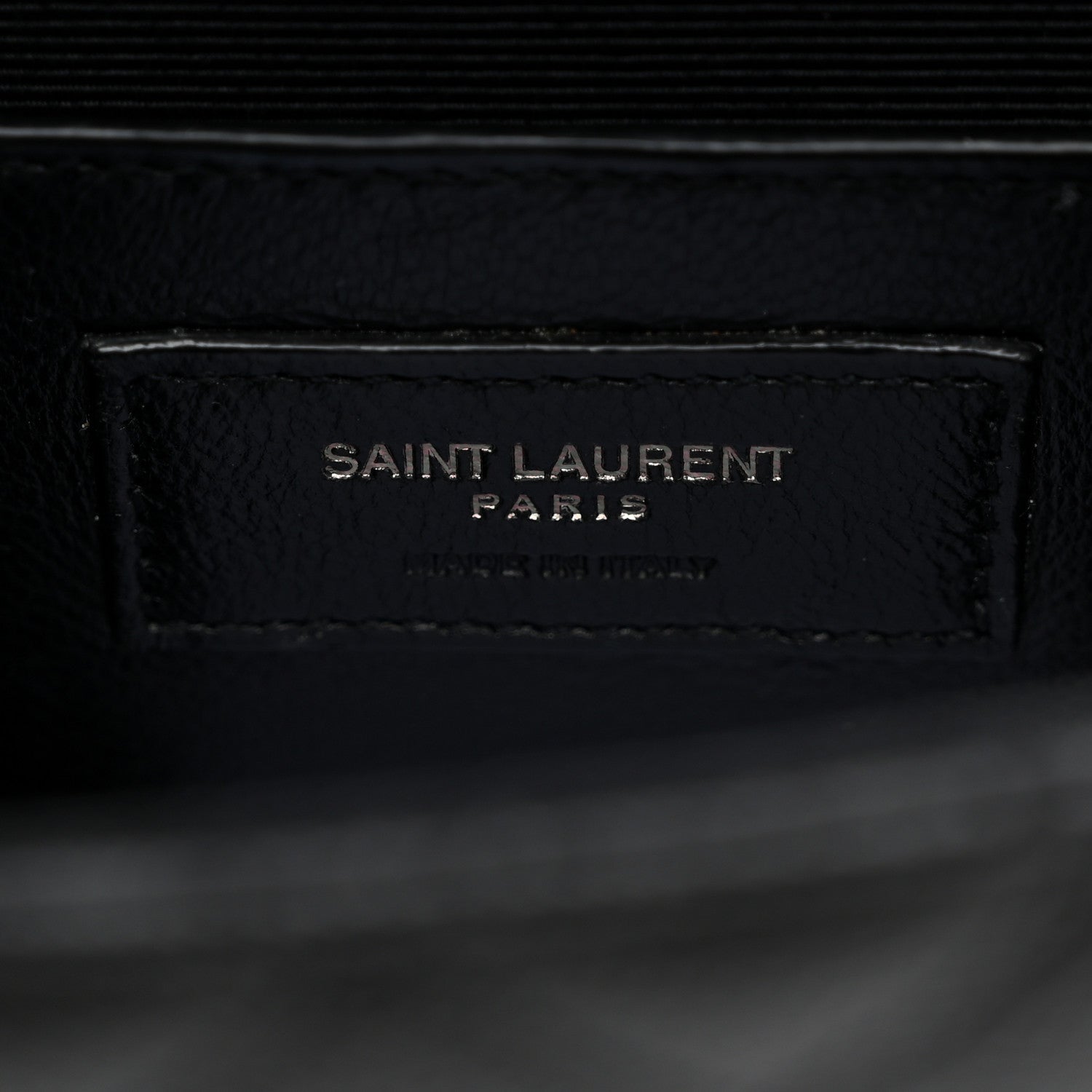 Saint Laurent Grain De Poudre Textured Mixed Matelasse Triquilt Small Monogram Monochrome Satchel Black 7 of 11