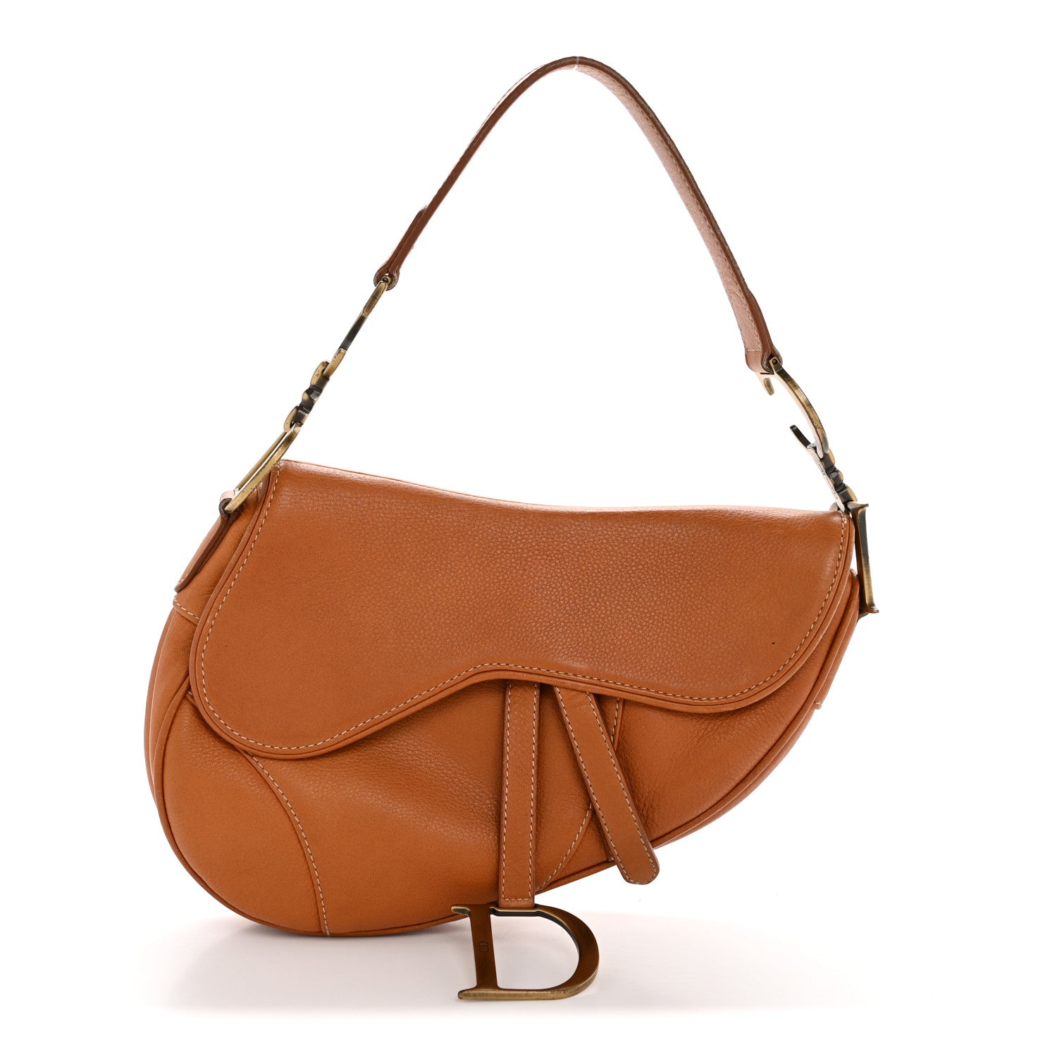 Christian Dior Calfskin Saddle Bag Tan 1 of 13