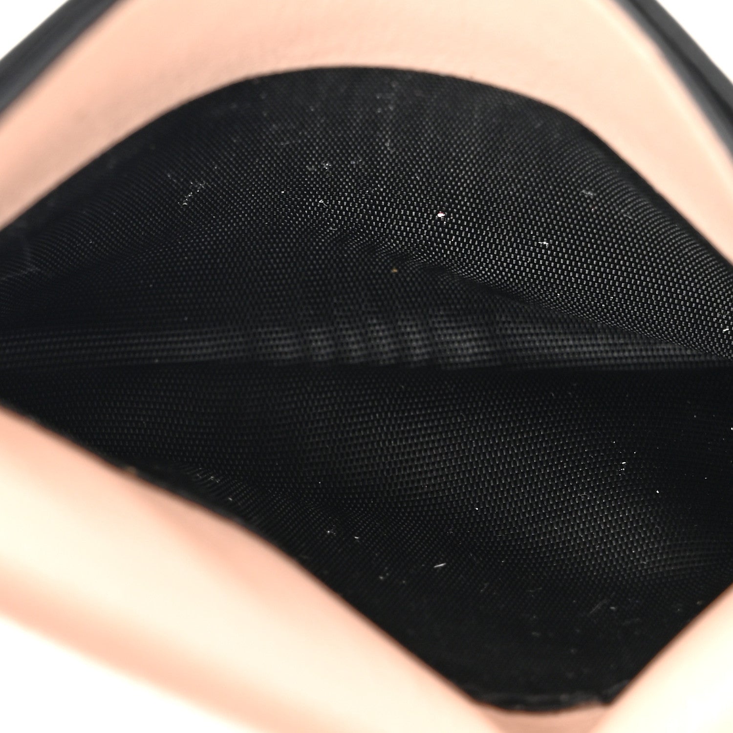 Fendi Vitello Fluffy Logo Fold Over Card Holder Wallet Rosa Quarzo Black 8 of 8
