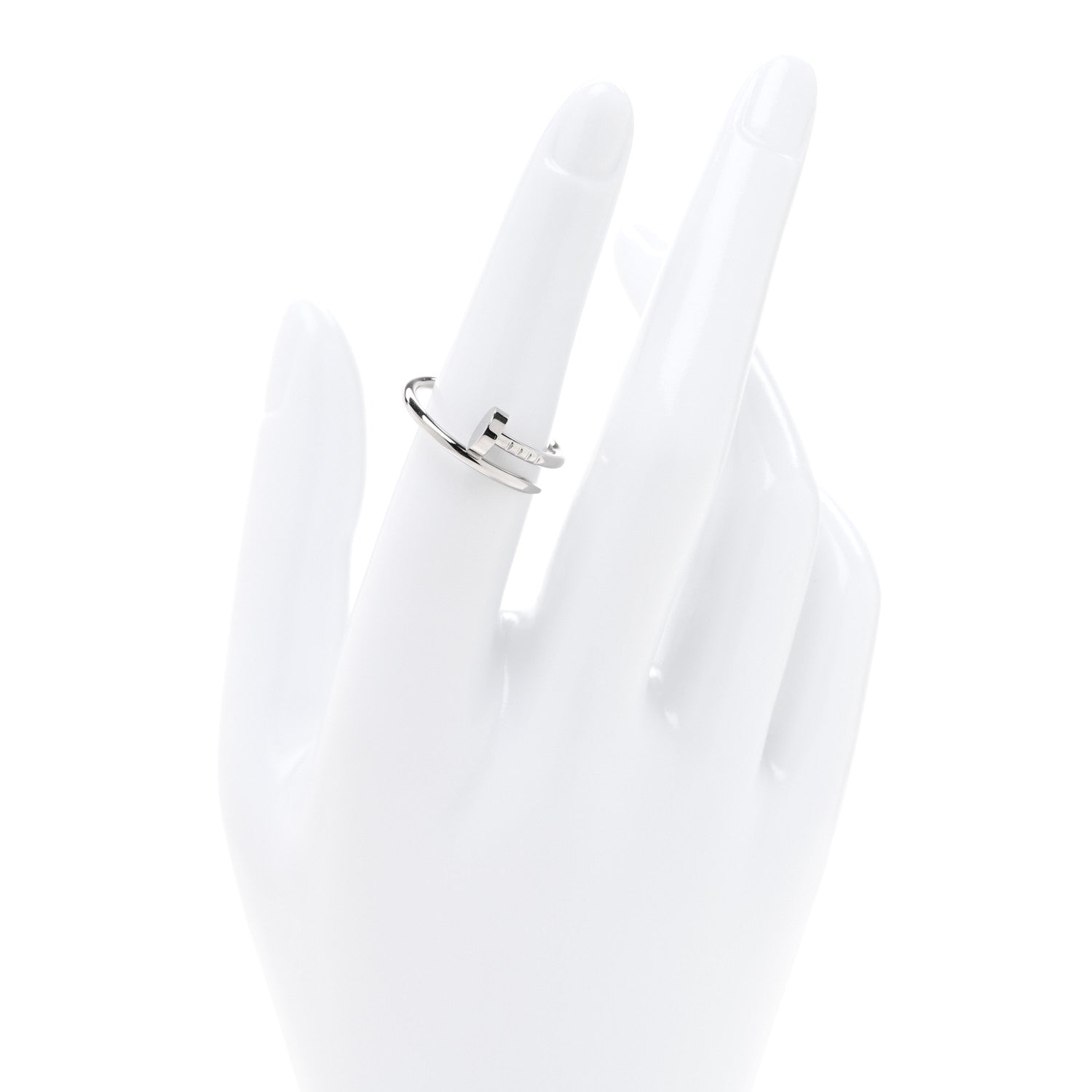 Cartier 18K White Gold Small Juste Un Clou Ring 53 6.5 2 of 5