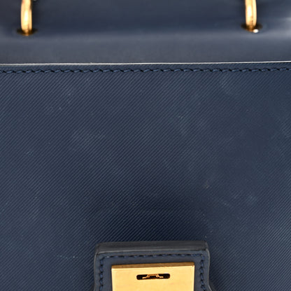 Burberry Trench Calfskin Small DK88 Top Handle Bag Ink Blue 14 of 16