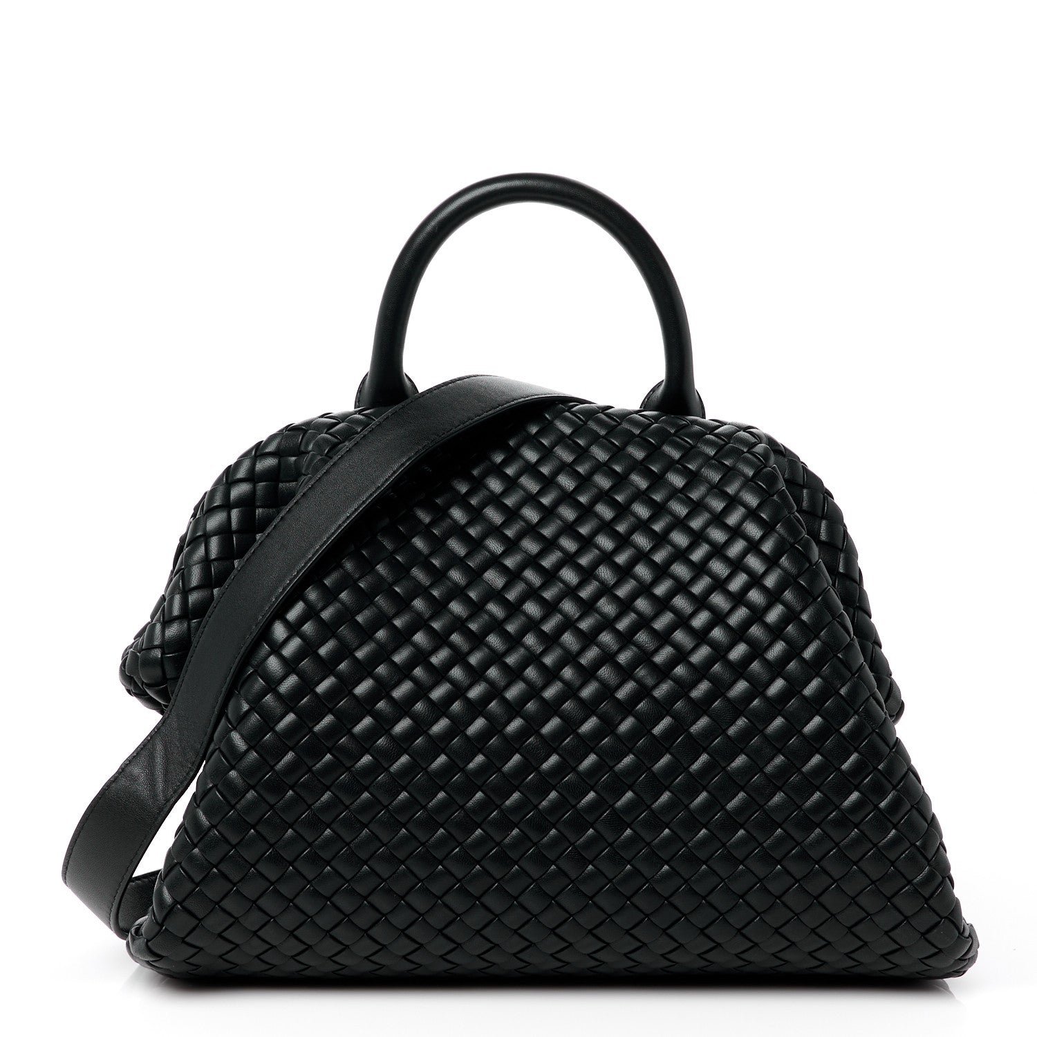 Bottega Veneta Nappa Intrecciato Medium Padded The Handle Tote Black 1 of 14