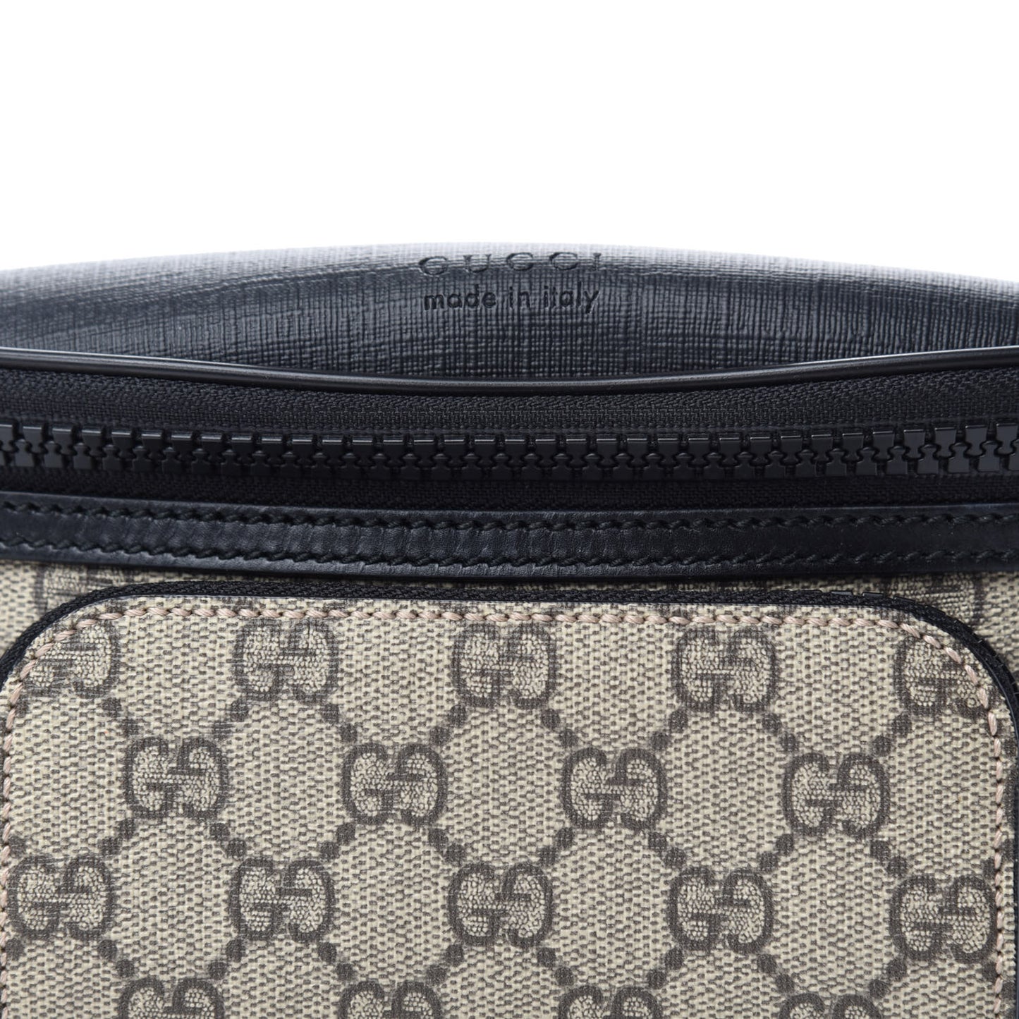 GG Supreme Monogram Belt Bag Black
