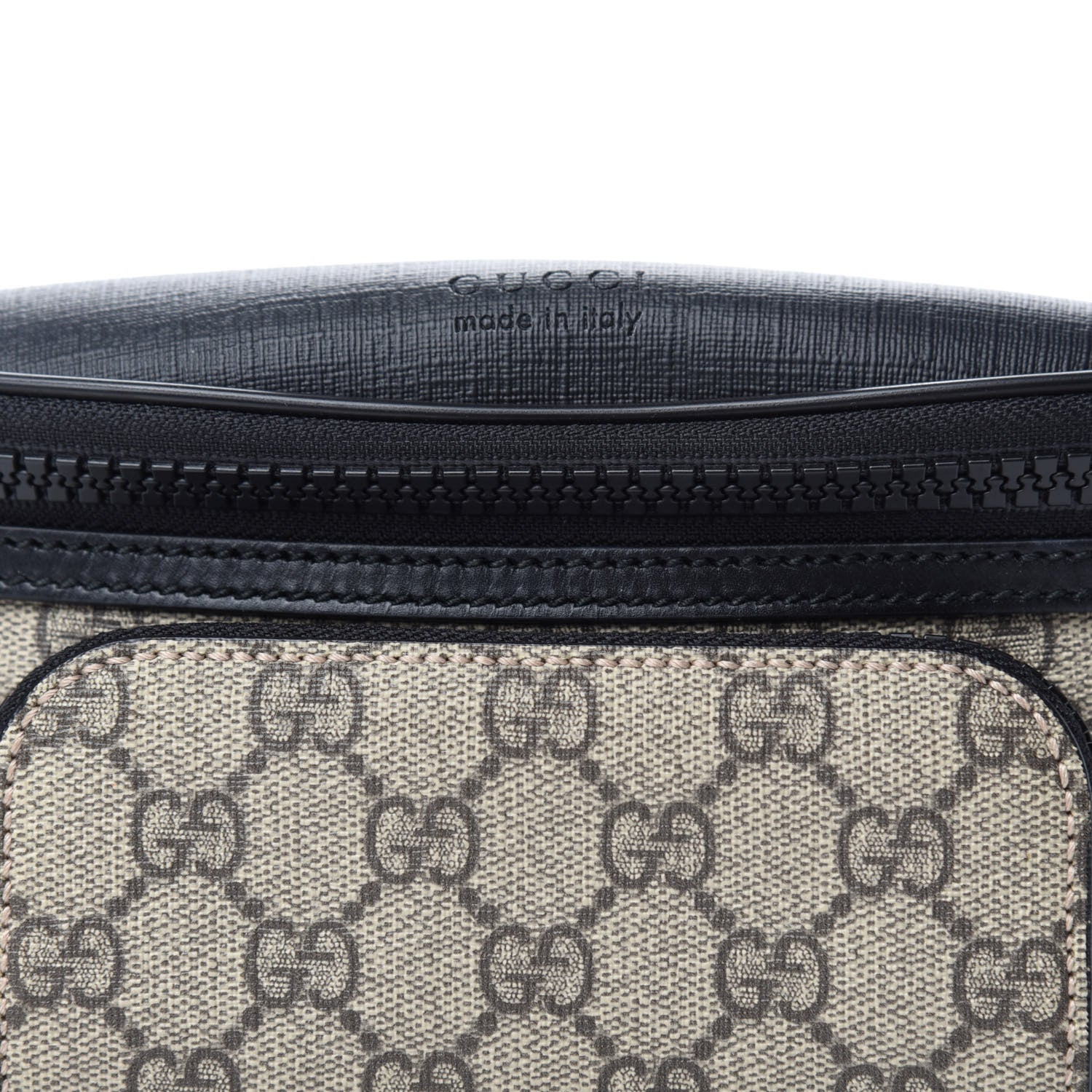 Gucci GG Supreme Monogram Belt Bag Black 10 of 10