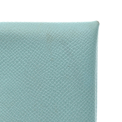 Hermes Epsom Calvi Card Case Bleu Atoll 4 of 8