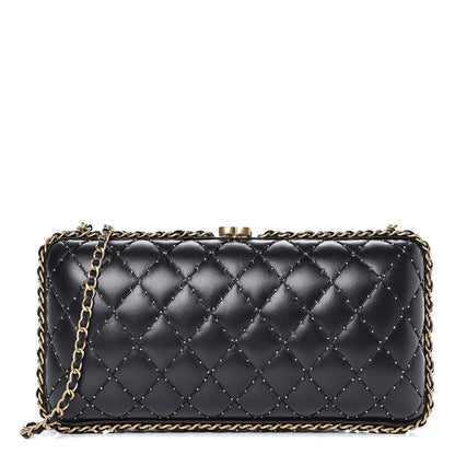 Chanel Lambskin Quilted Chain Around Clutch Black 1 of 10