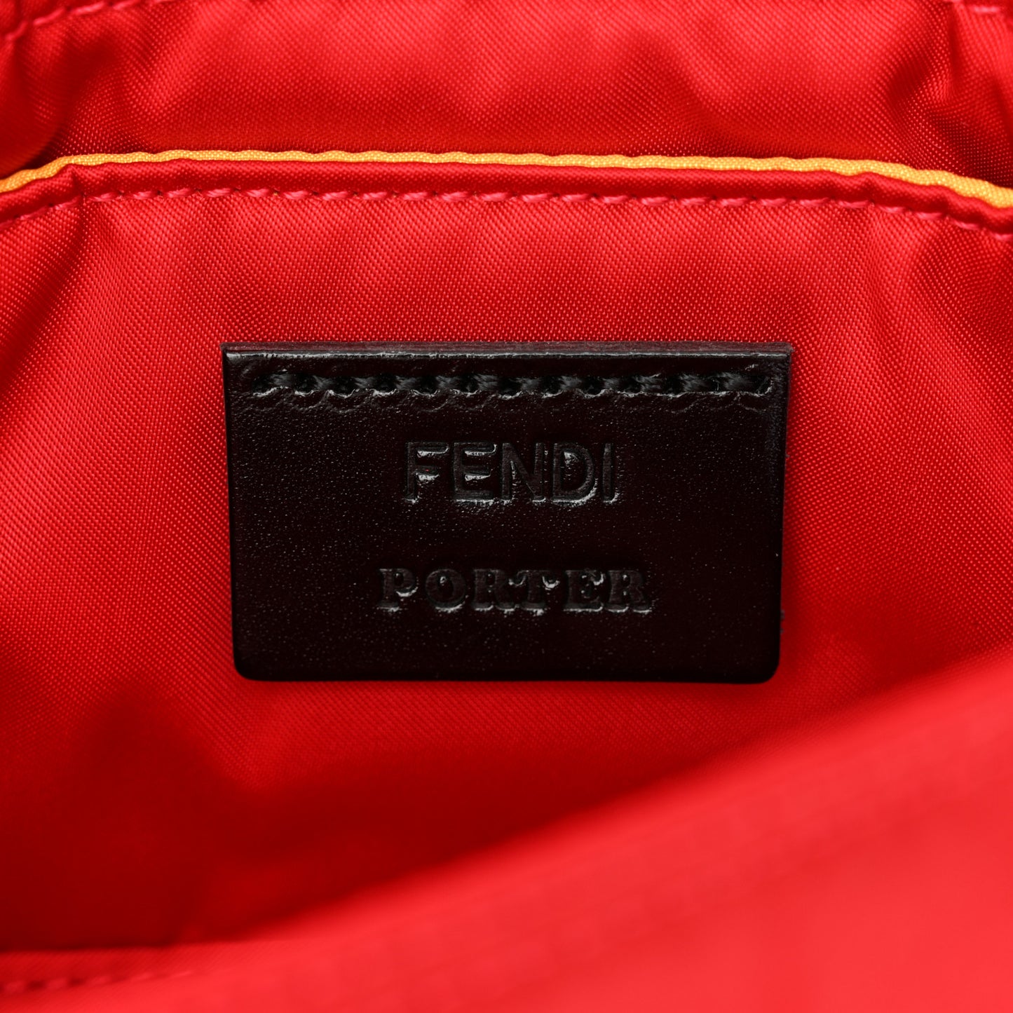 X PORTER Nylon Cuoio Roma Mini Phone Baguette Belt Bag Cardinale Fuoco