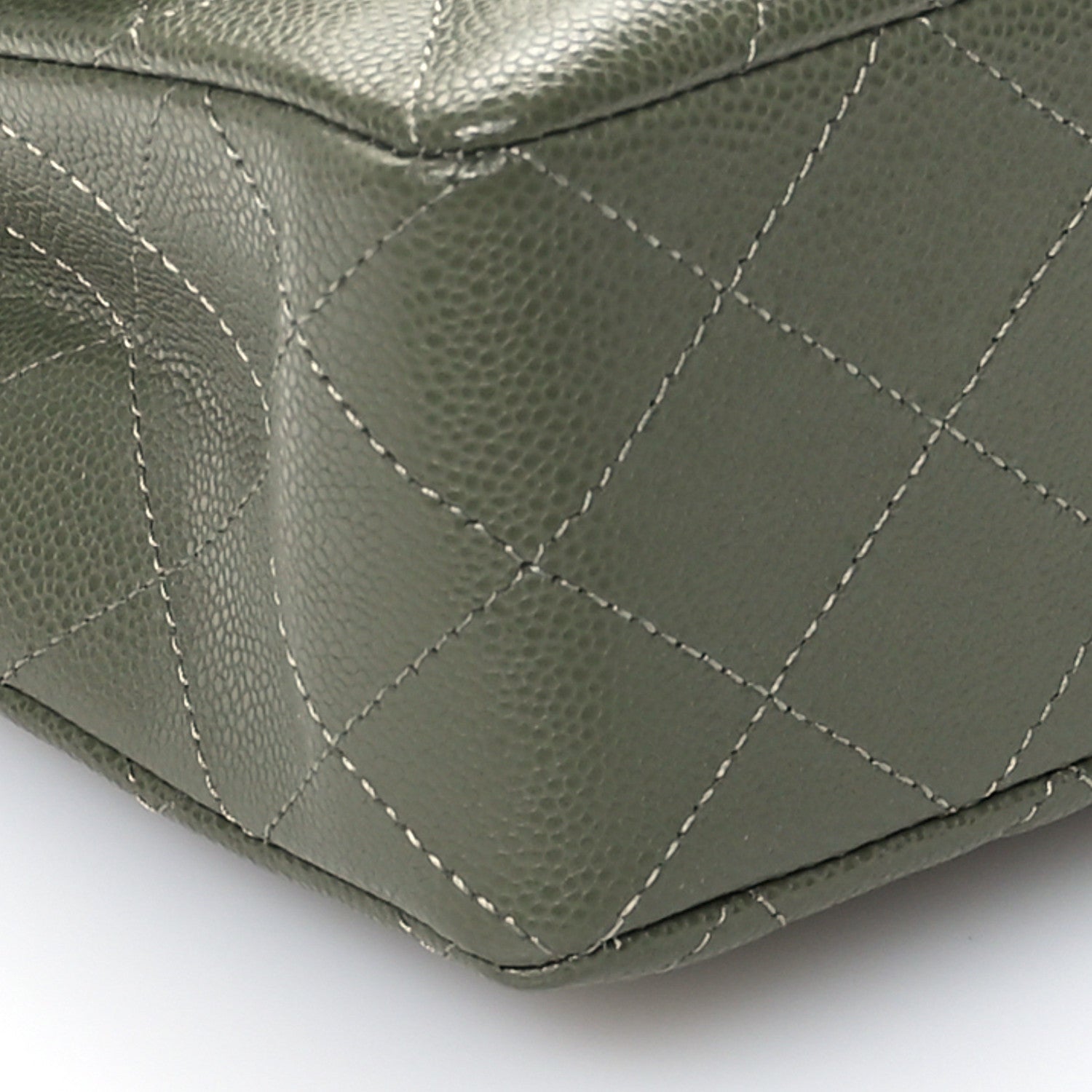 Chanel Caviar Quilted Small Double Flap Green 9 of 10
