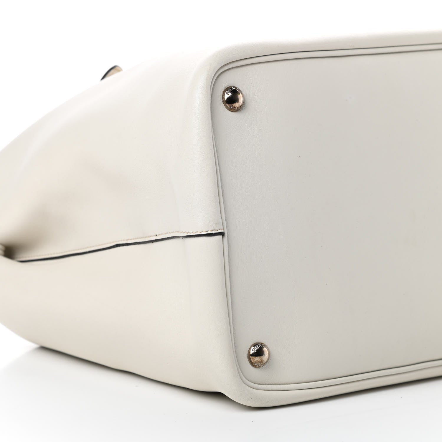 Prada City Calf Shopping Tote Talco 10 of 11