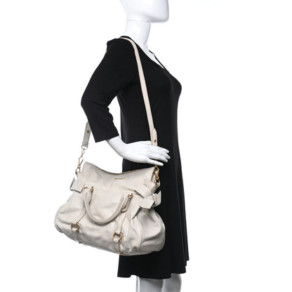 Miu Miu Vitello Lux Large Bow Bag Talco 2 of 19