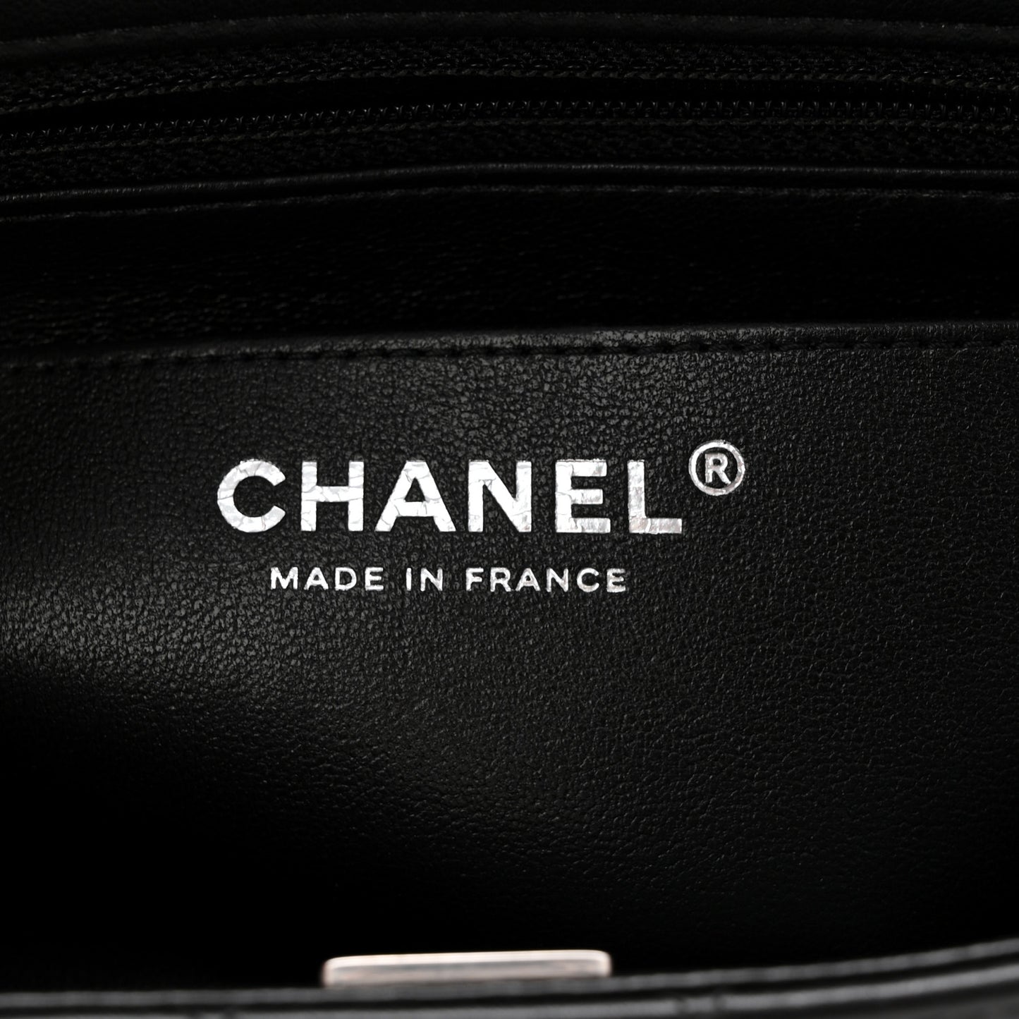 Lambskin Quilted Mini Rectangular Flap Black