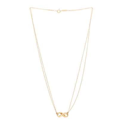 Tiffany 18K Yellow Gold Figure 8 Pendant Necklace 2 of 4
