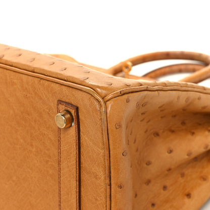 Hermes Ostrich HAC Birkin 32 Gold 10 of 14