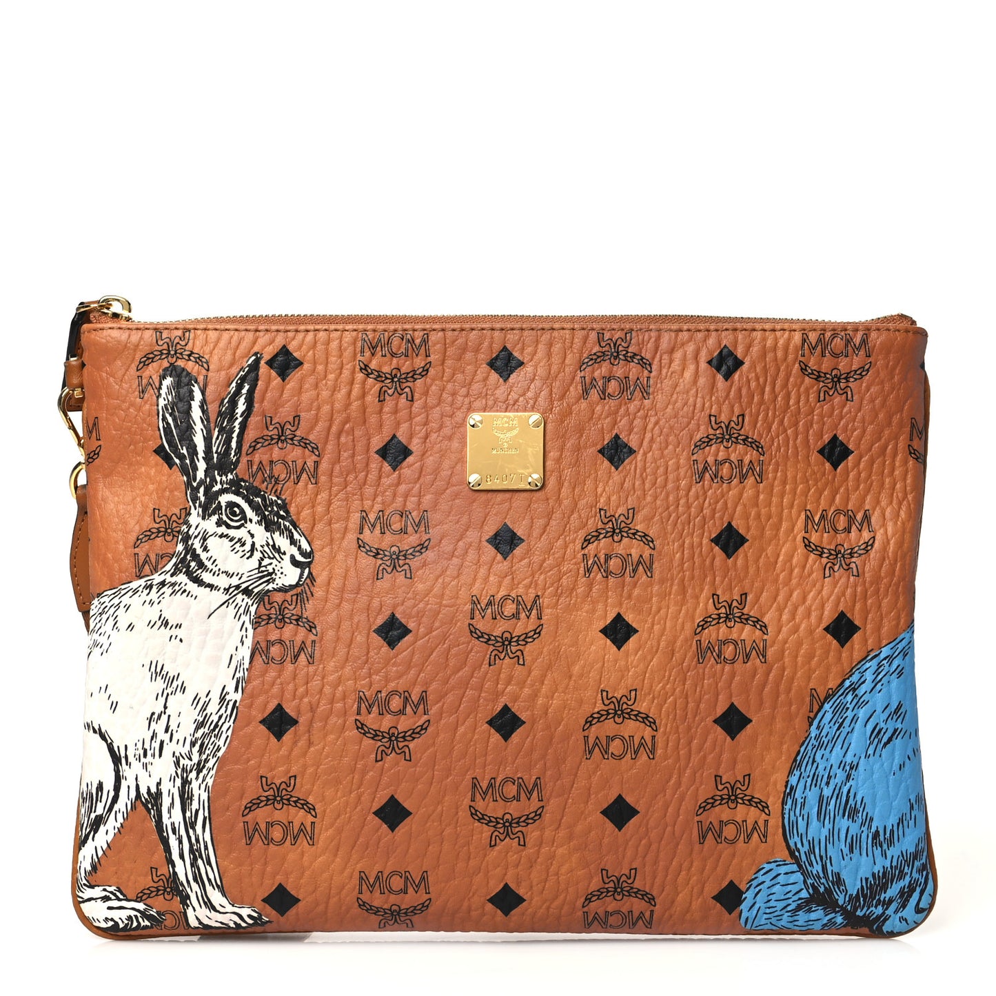 Visetos Rabbit Crossbody Pouch Cognac