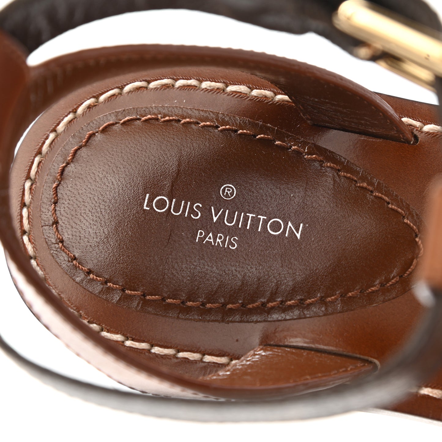 Monogram Game On Playful Flat Sandals 38 Brown