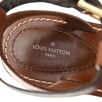 Louis Vuitton Monogram Game On Playful Flat Sandals 38 Brown 7 of 8