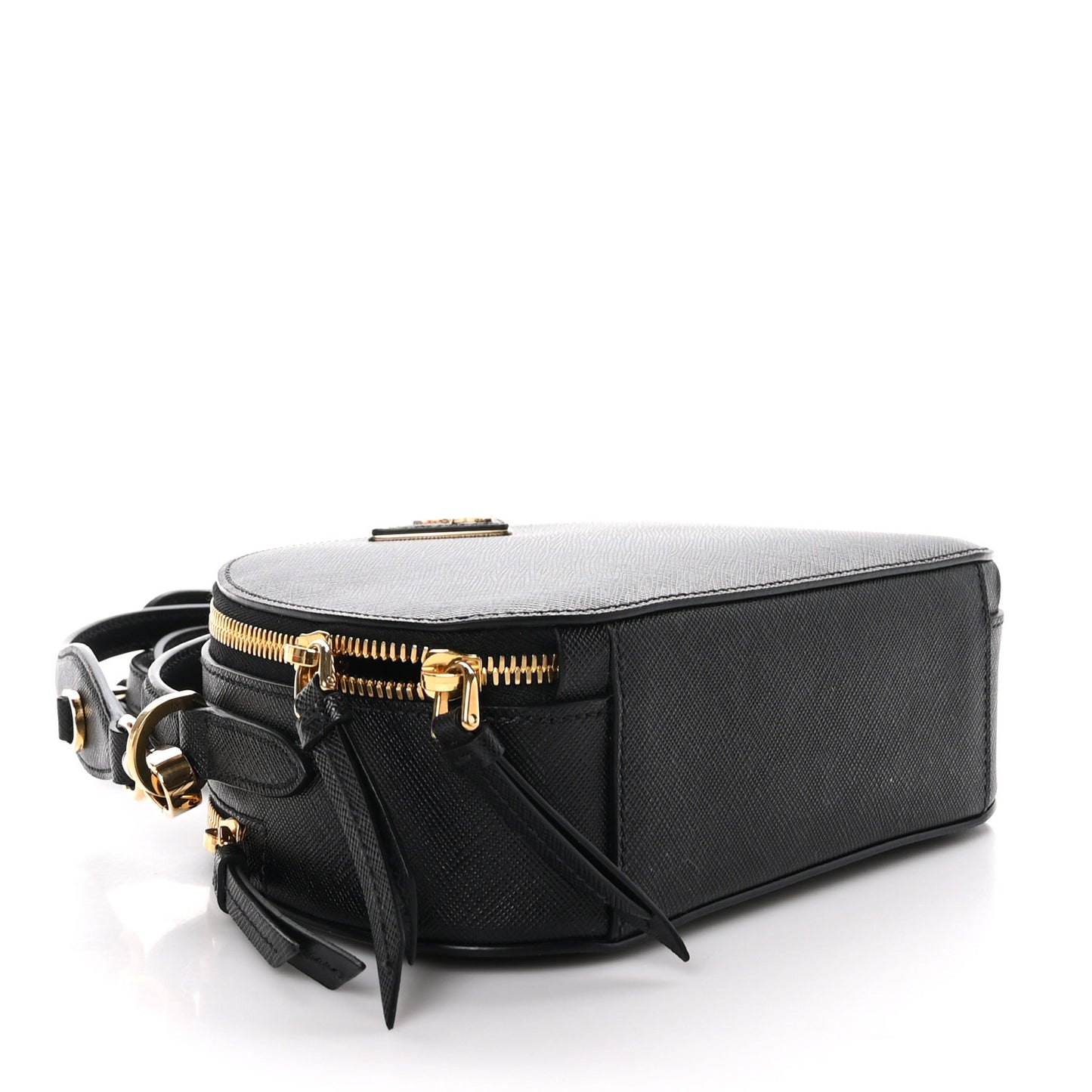 Saffiano Lux Odette Crossbody Black