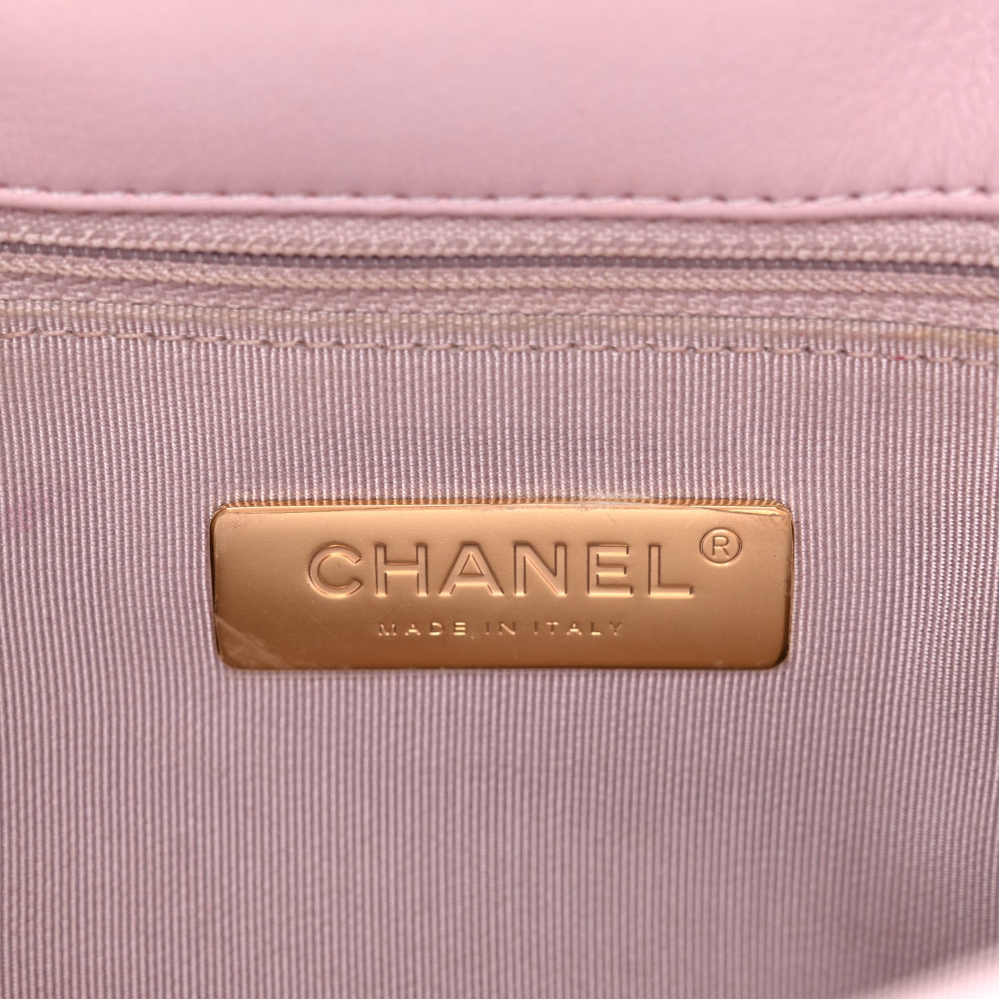 Lambskin Quilted Medium Chanel 19 Flap Light Pink