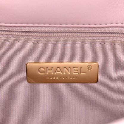Chanel Lambskin Quilted Medium Chanel 19 Flap Light Pink 6 of 13
