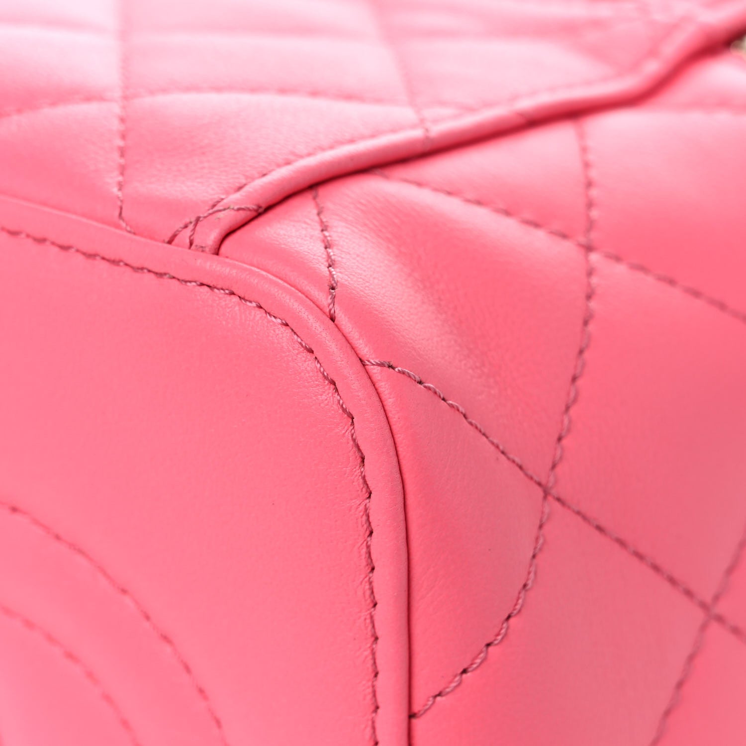 Chanel Calfskin Quilted Small Vanity Case With Chain Coral Pink 11 of 13