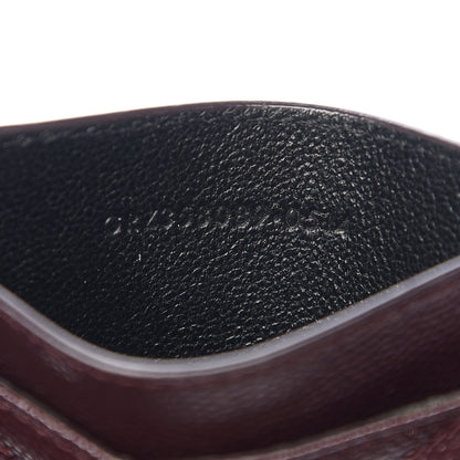 Saint Laurent Grain De Poudre Matelasse Chevron Monogram Credit Card Case Bordeaux 6 of 7